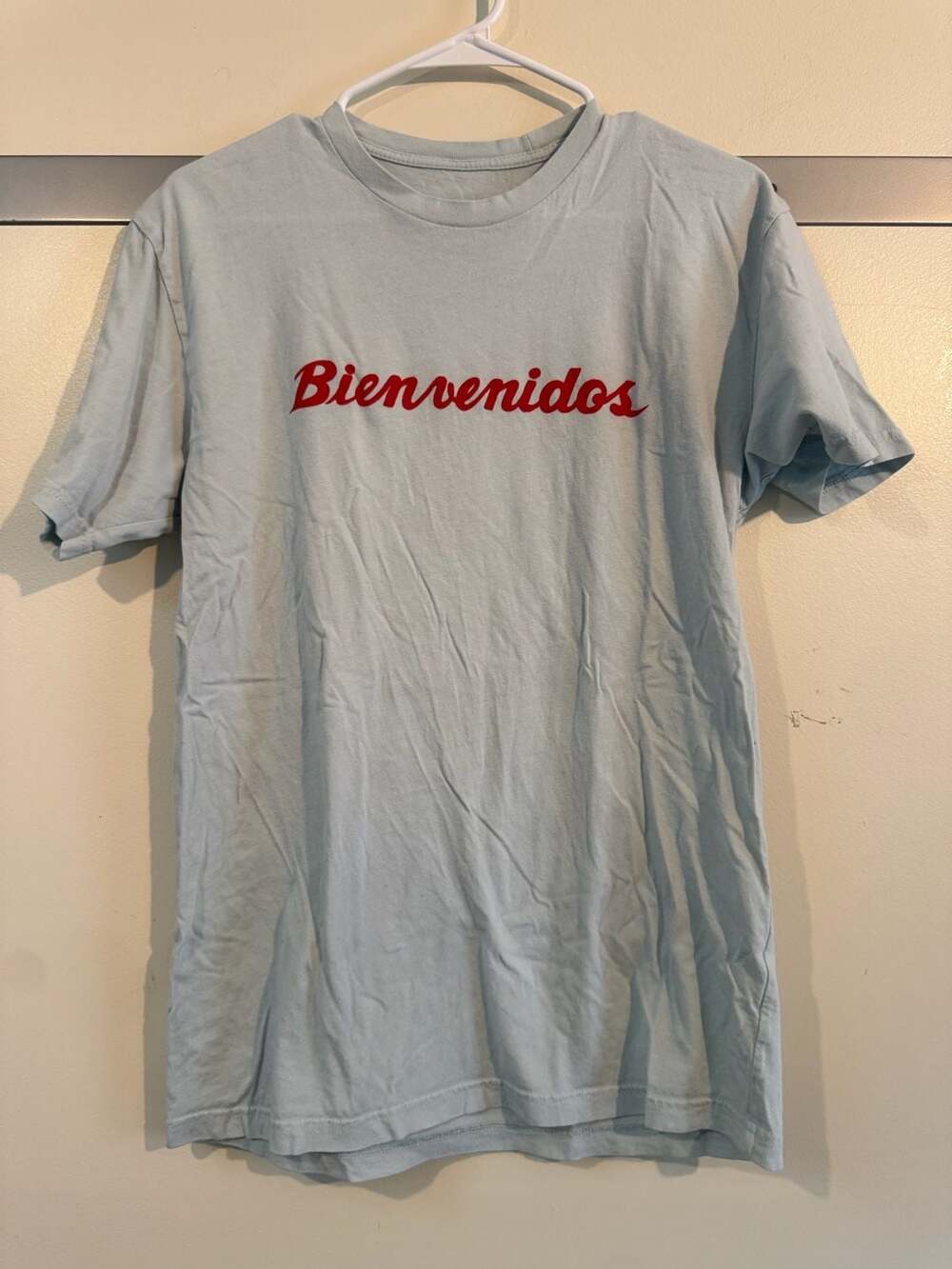 Lou's Bodega Bienvenidos Graphic T-Shirt Light Blue